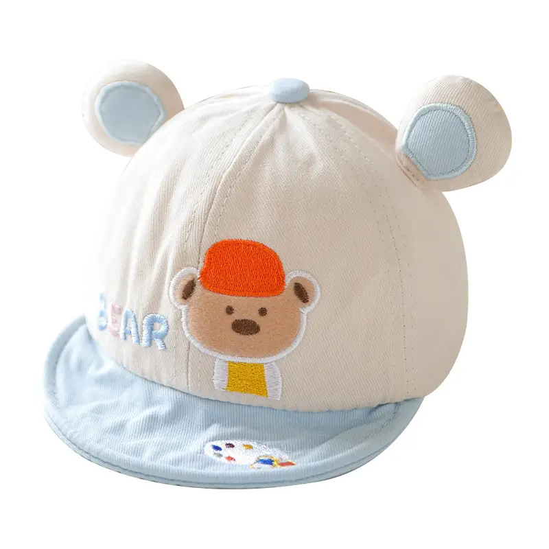 Baby Bear Peaked Hat Pure Cotton Sun Hat for Kids - Image 9