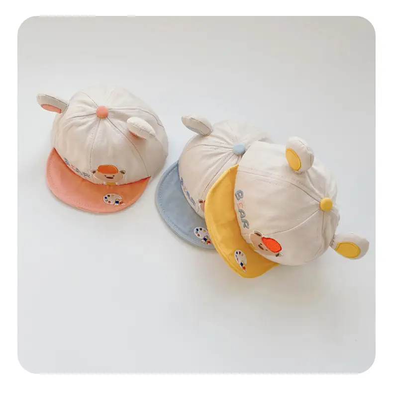 Baby Bear Peaked Hat Pure Cotton Sun Hat for Kids — feature 12