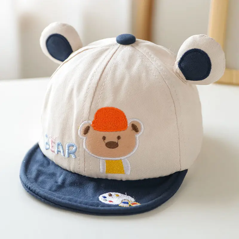 Baby Bear Peaked Hat Pure Cotton Sun Hat for Kids - Image 4