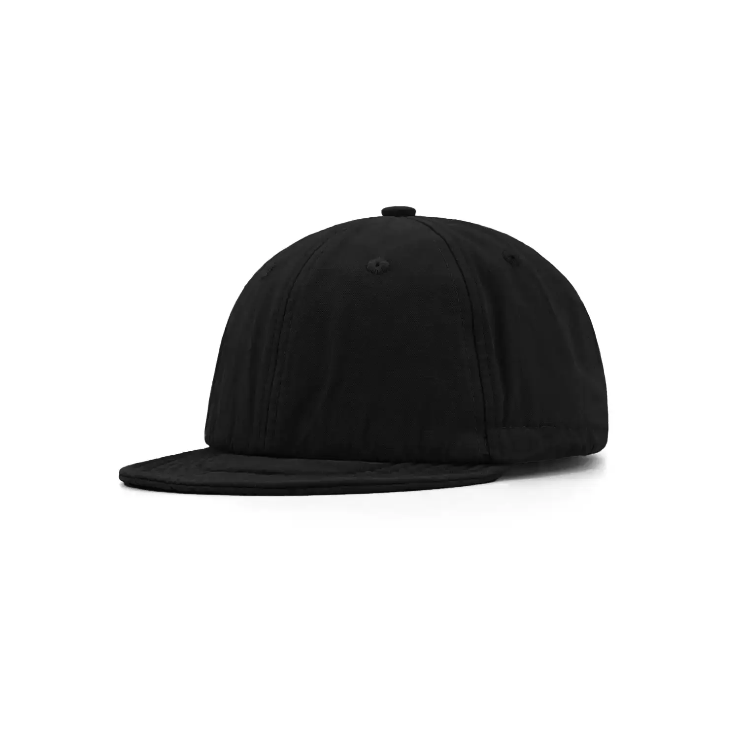 Black Washed Short Brim Peaked Cap for Men Women - Image 2