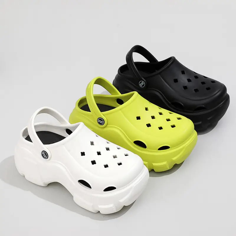Women's thick-soled hole shoes non-slip platform summer outdoor wear 6cm increased closed toe sandals detachable 2024 New - Image 6