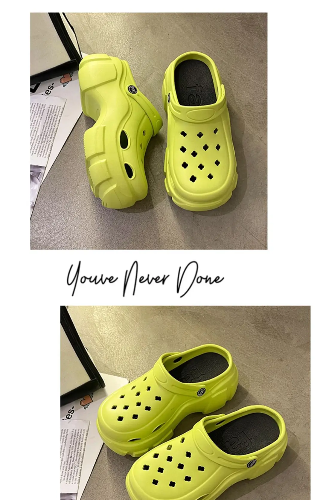 Women's thick-soled hole shoes non-slip platform summer outdoor wear 6cm increased closed toe sandals detachable 2024 New — feature 12