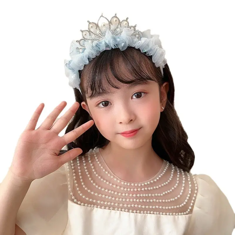 Children's Super Fairy Crown Headband for Baby Birthday Veil Headband