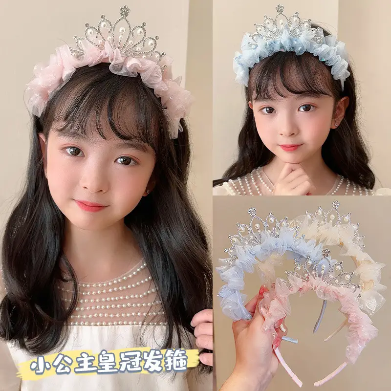 Children's Super Fairy Crown Headband for Baby Birthday Veil Headband — feature 1