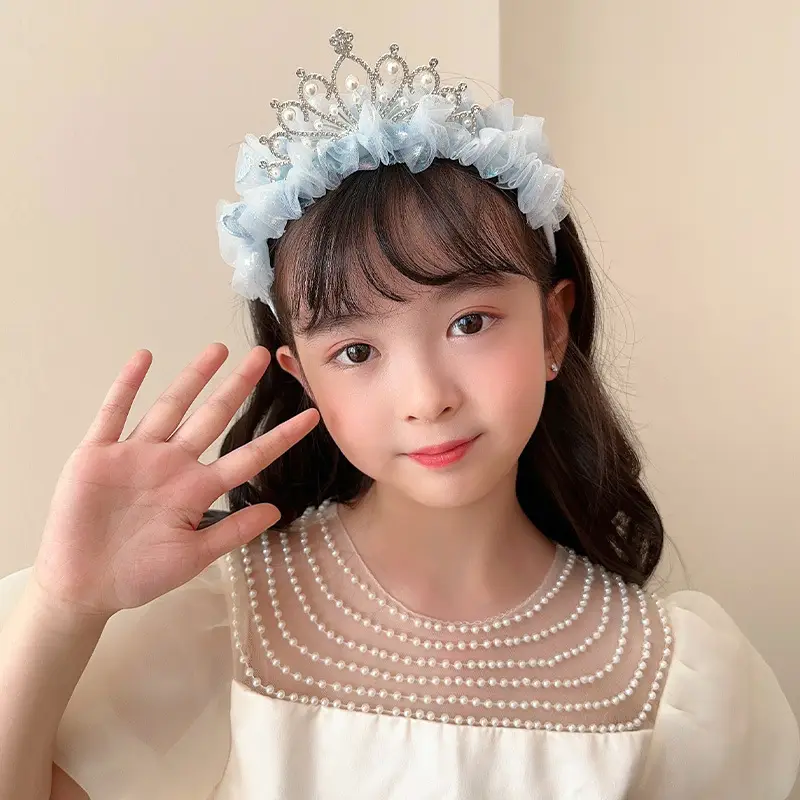 Children's Super Fairy Crown Headband for Baby Birthday Veil Headband — feature 3