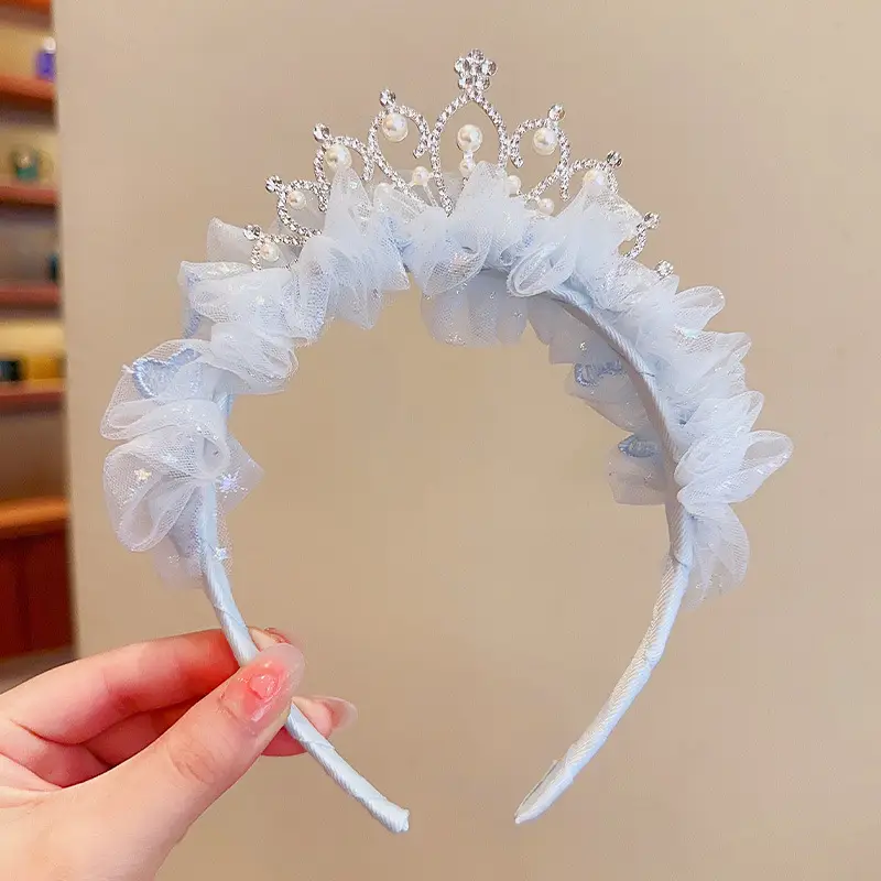 Children's Super Fairy Crown Headband for Baby Birthday Veil Headband