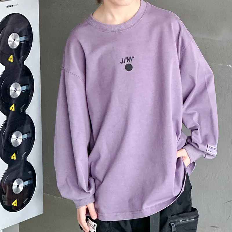 Purple Finger Print Long Sleeve T-Shirt for Boys Medium to XL - Image 3