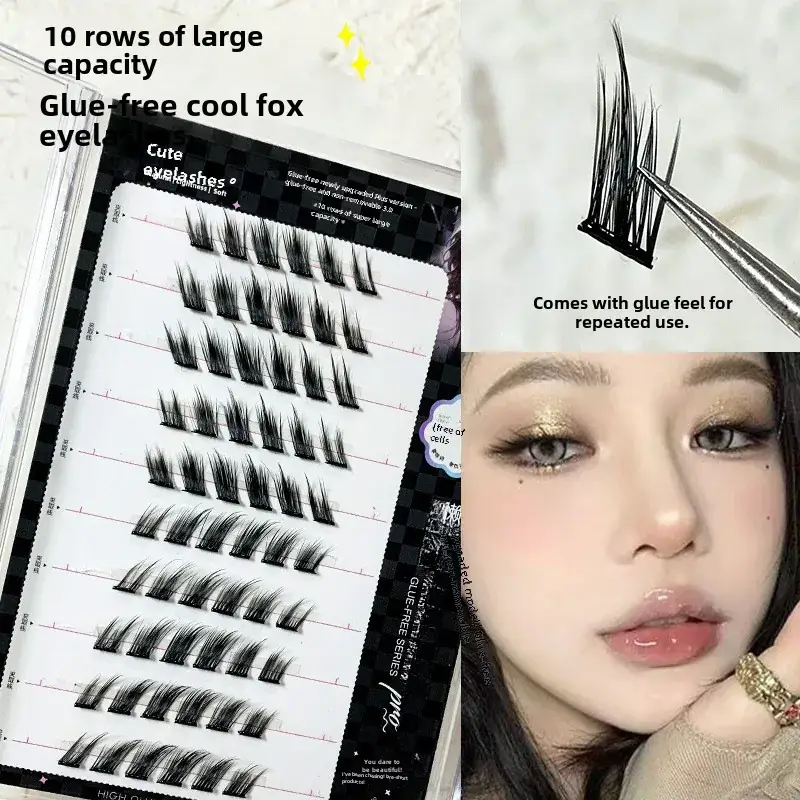 False Eyelashes Large Capacity Self-Adhesive Glue-Free Trilogy - Image 11