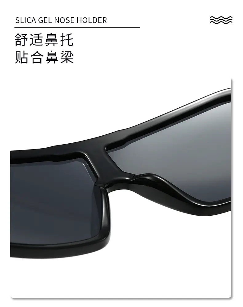 Fashionable Orange Gradient Sports Sunglasses White Frame — feature 10