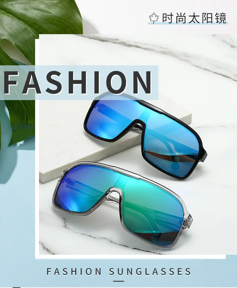 Fashionable Orange Gradient Sports Sunglasses White Frame — feature 4