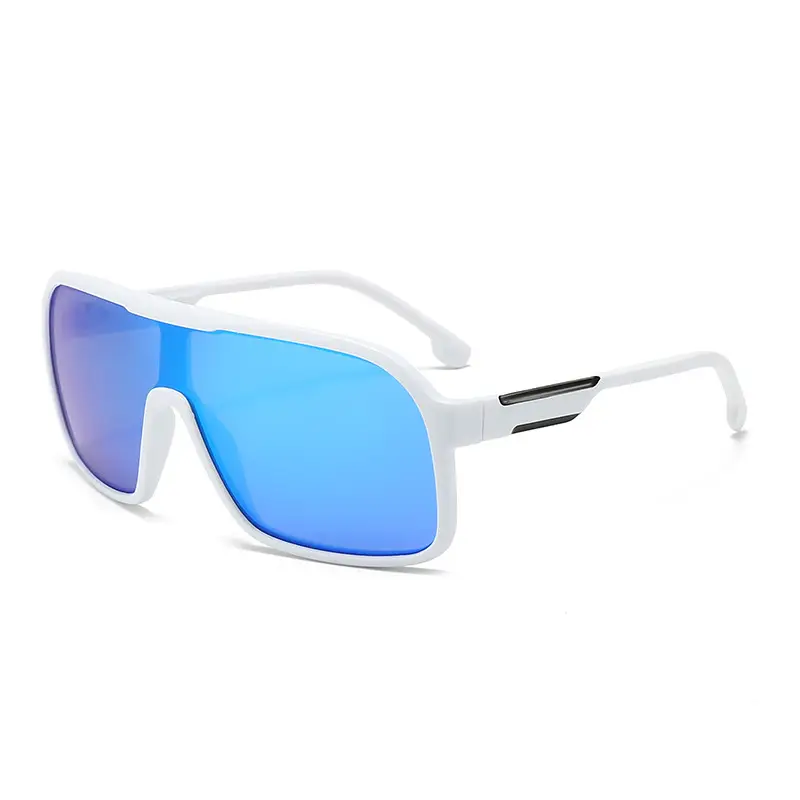 Fashionable Orange Gradient Sports Sunglasses White Frame - Image 2