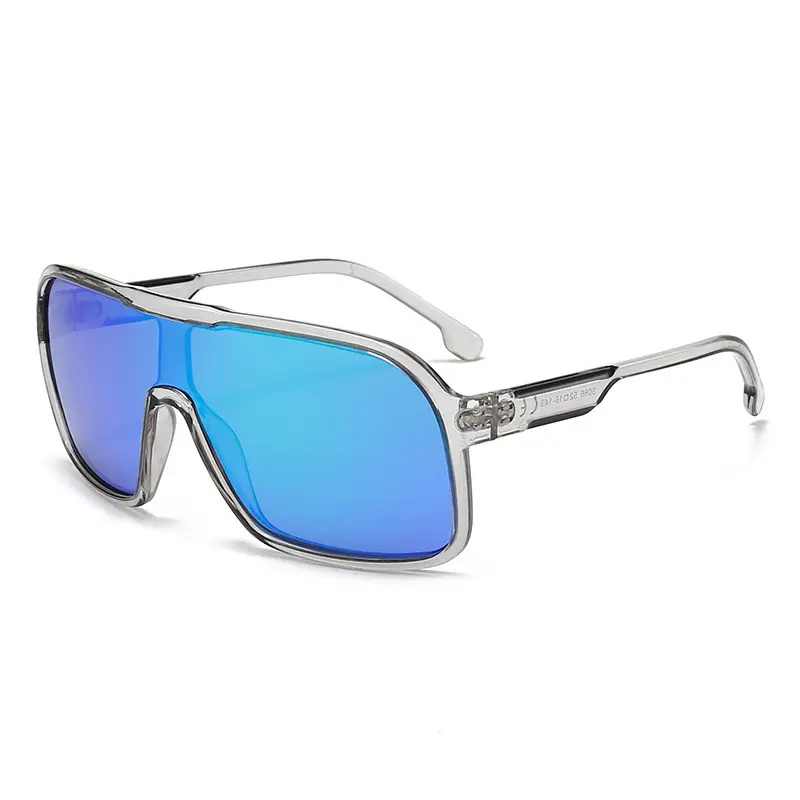 Fashionable Orange Gradient Sports Sunglasses White Frame - Image 4