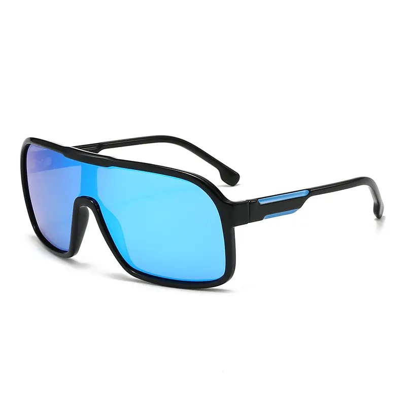 Fashionable Orange Gradient Sports Sunglasses White Frame - Image 5