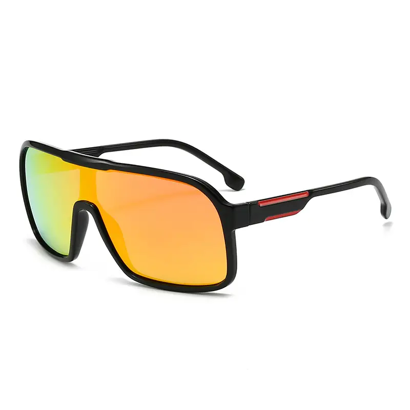 Fashionable Orange Gradient Sports Sunglasses White Frame - Image 7