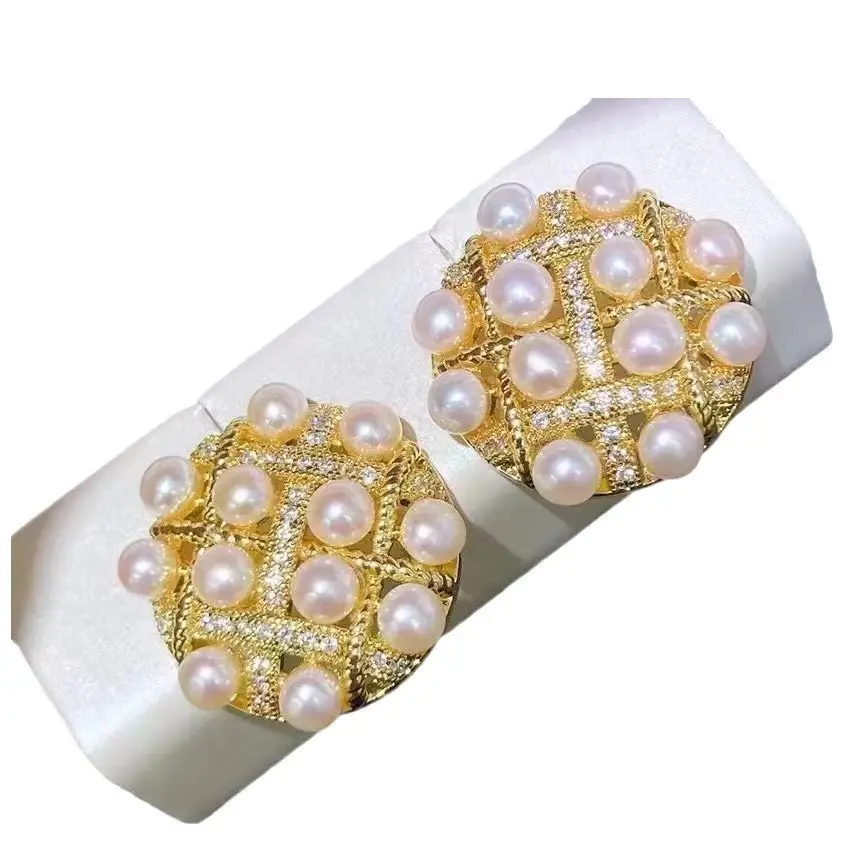 S925 Sterling Silver Pearl Earrings Middle Style - Image 7