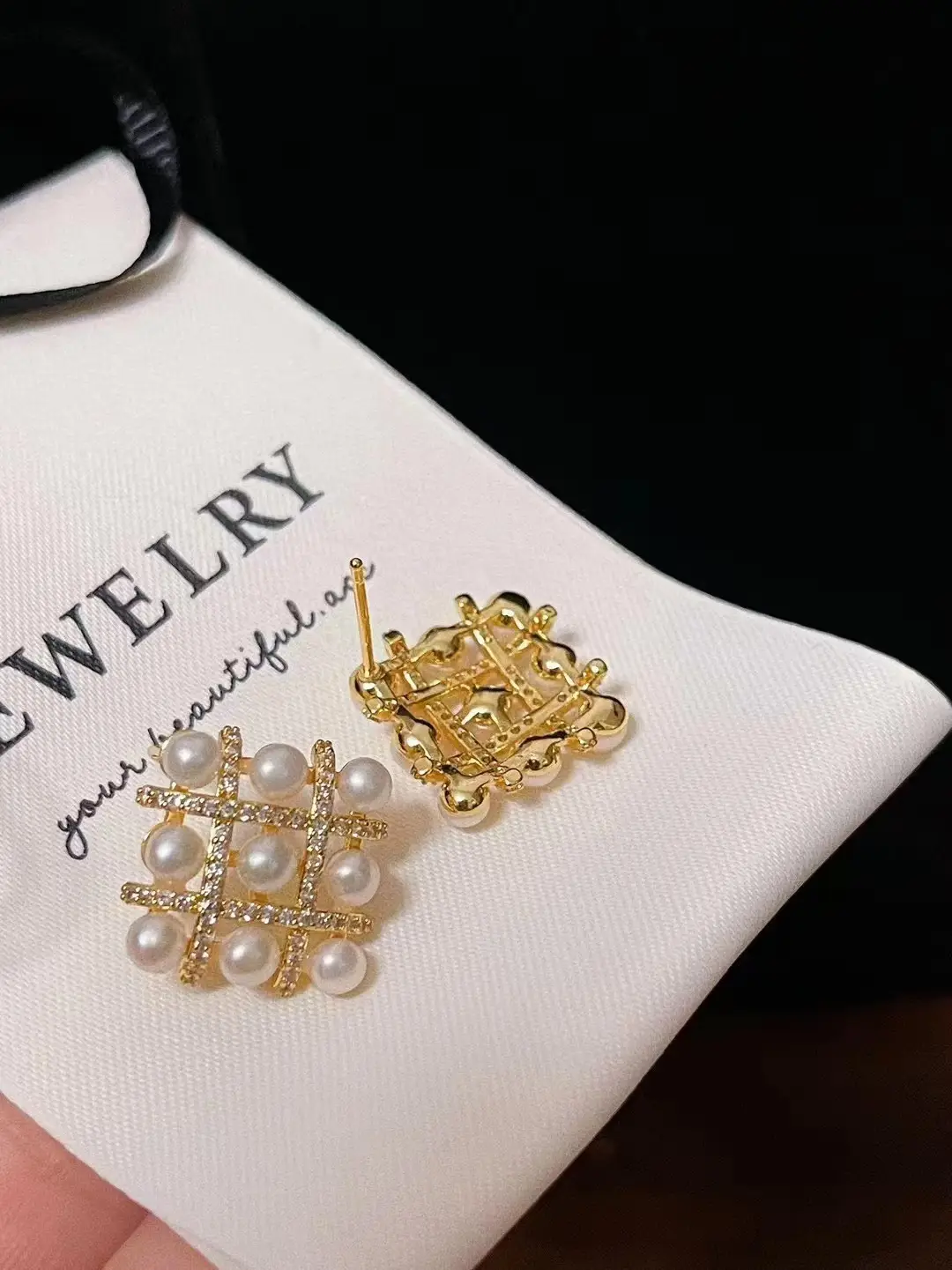 S925 Sterling Silver Pearl Earrings Middle Style — feature 10