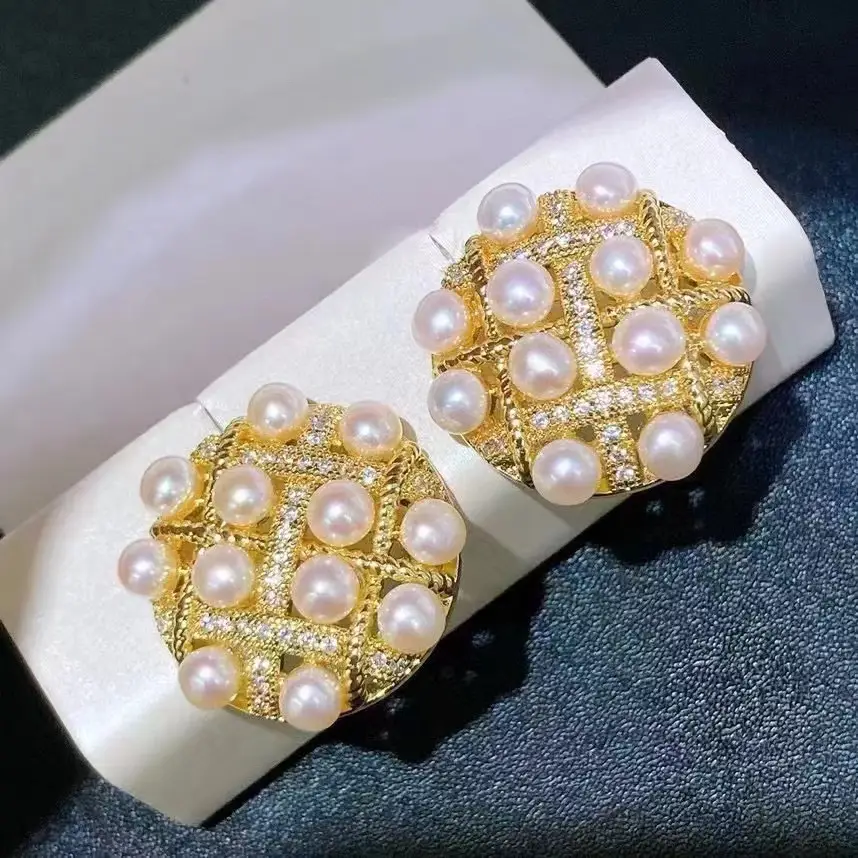 S925 Sterling Silver Pearl Earrings Middle Style — feature 12