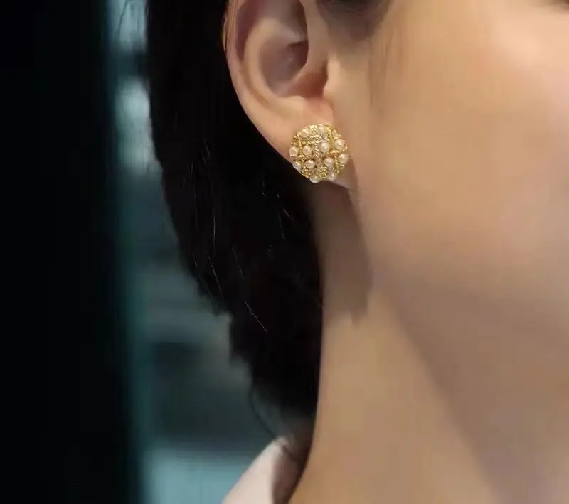 S925 Sterling Silver Pearl Earrings Middle Style — feature 16