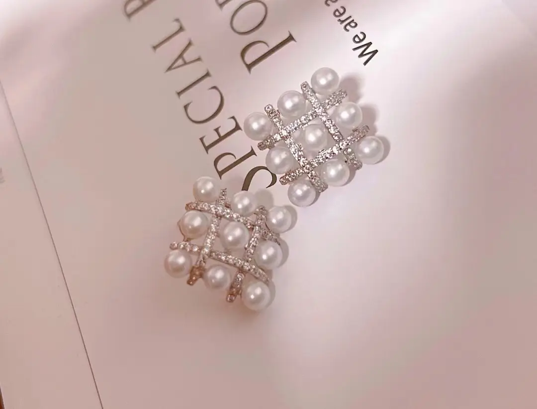 S925 Sterling Silver Pearl Earrings Middle Style — feature 19