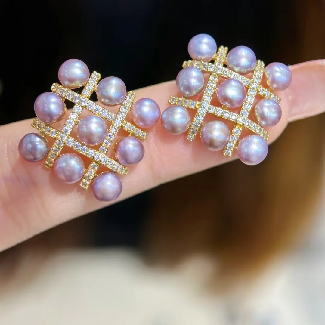 S925 Sterling Silver Pearl Earrings Middle Style — feature 2