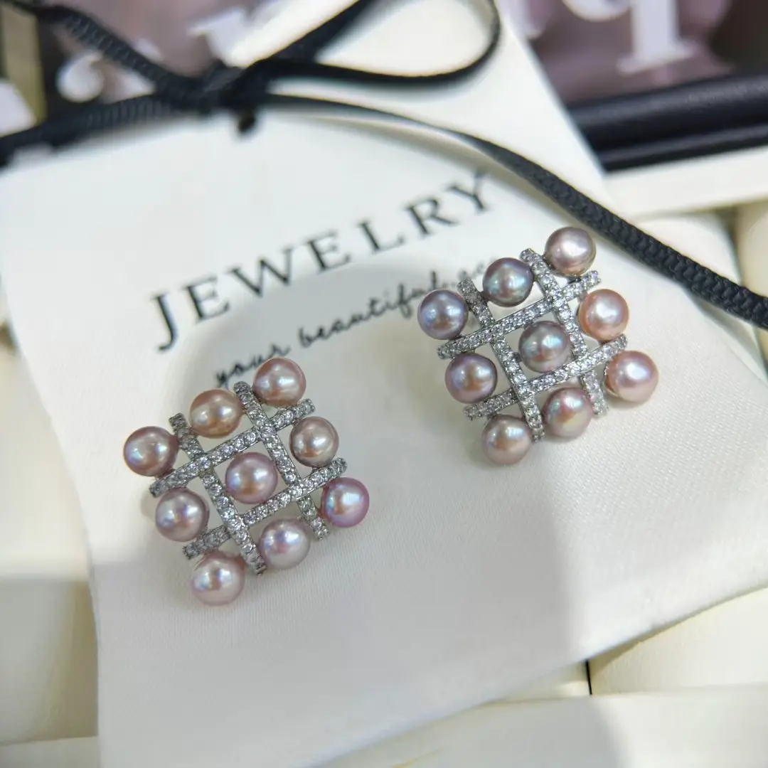 S925 Sterling Silver Pearl Earrings Middle Style — feature 4