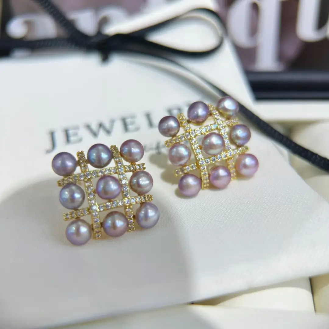 S925 Sterling Silver Pearl Earrings Middle Style — feature 5