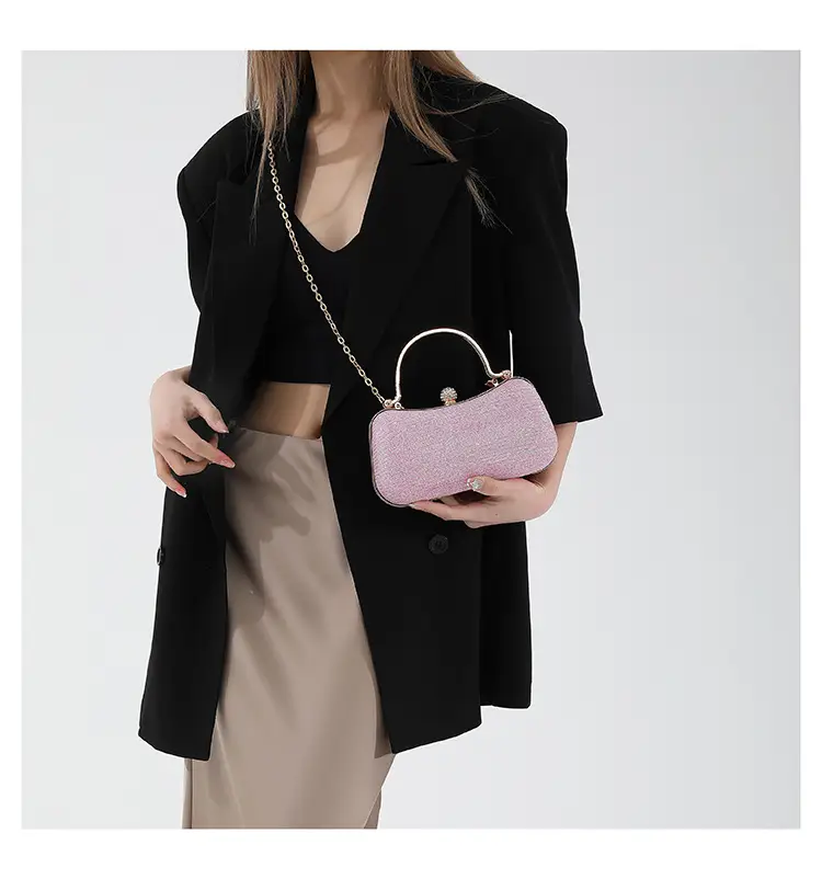 Women's Sparkly Pink Shoulder Messenger Bag — feature 9