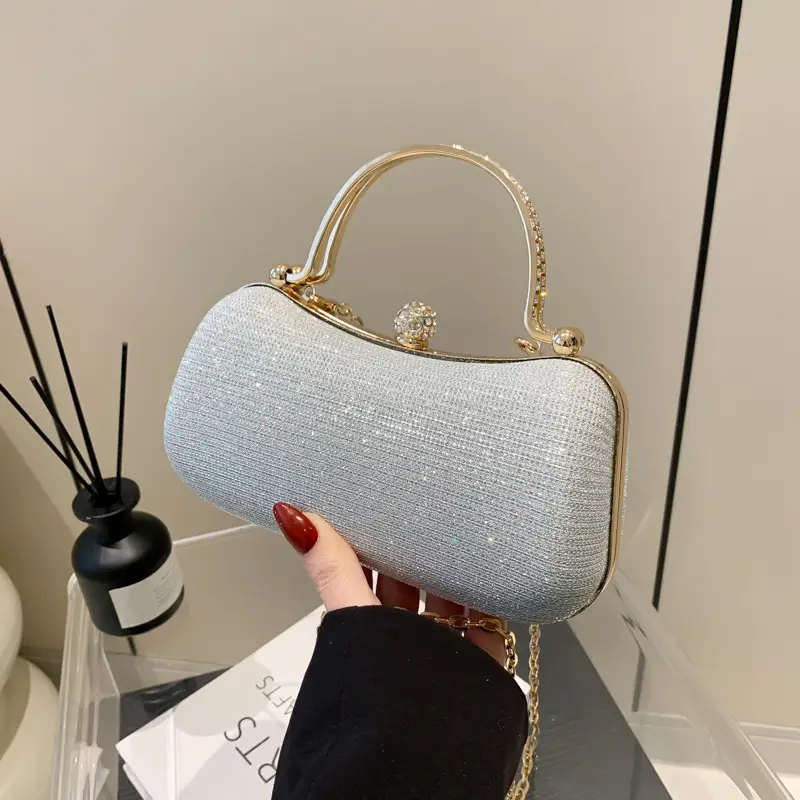 Women's Sparkly Pink Shoulder Messenger Bag - Image 3