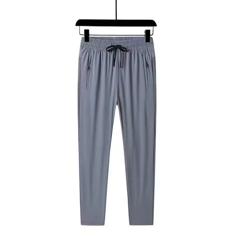 Men Women Black Elastic Thin Pants Loose Fit Running — feature 14
