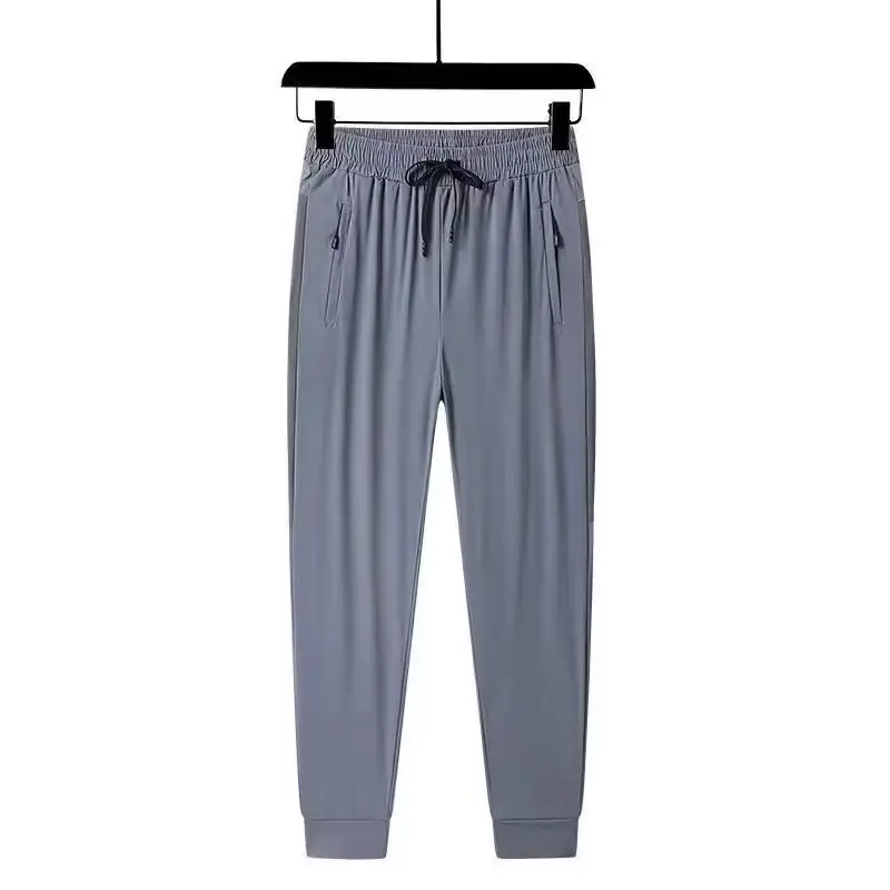 Men Women Black Elastic Thin Pants Loose Fit Running — feature 15