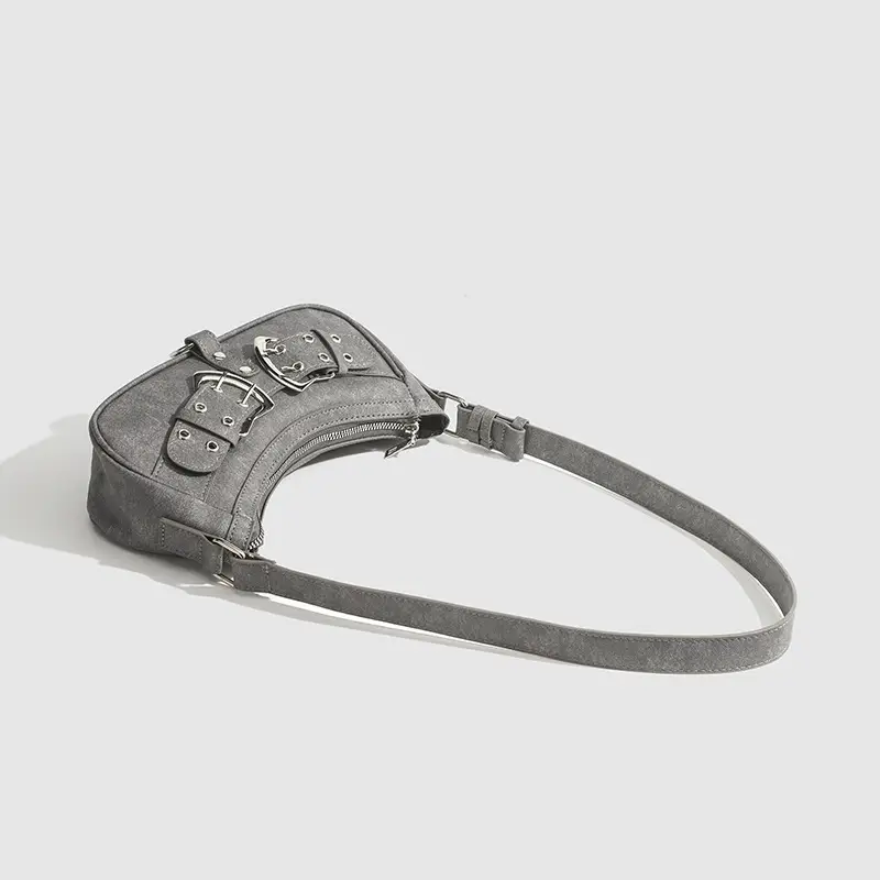 Black Zipper Shoulder Bag for Women 2026 - Image 4