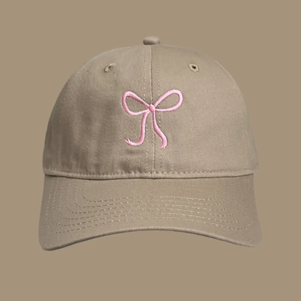 Women Embroidered Pink Bow Baseball Cap - Image 10