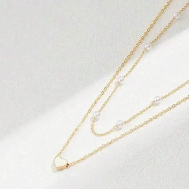European & American Cross-Country Pearl Love Necklace - Image 23
