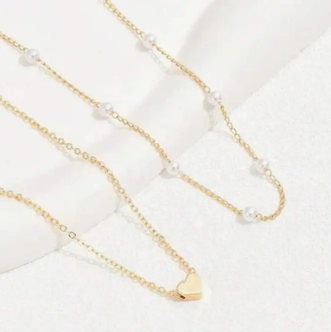 European & American Cross-Country Pearl Love Necklace - Image 24