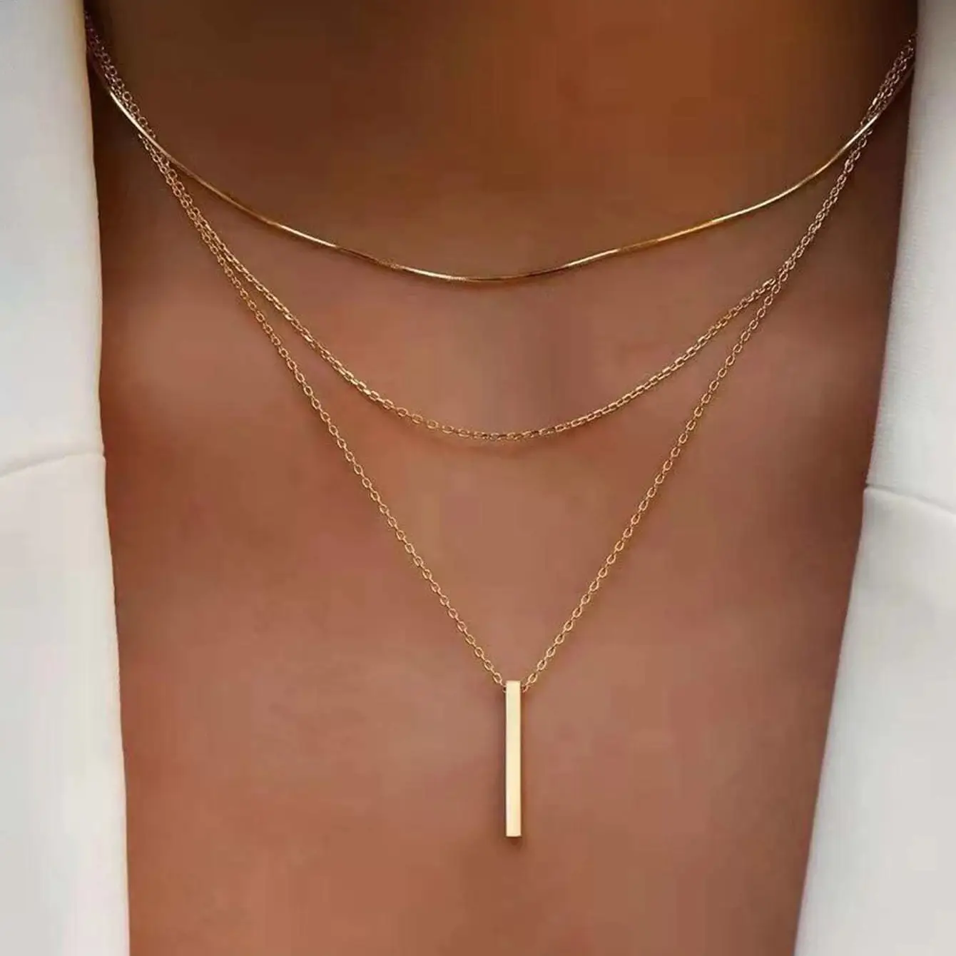 European & American Cross-Country Pearl Love Necklace - Image 9
