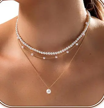 European & American Cross-Country Pearl Love Necklace - Image 12