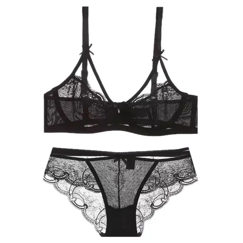 Sexy Lace Bra Set for Women Transparent Comfortable - Image 9