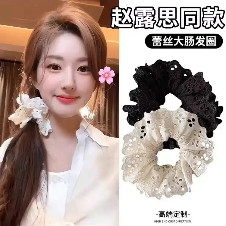 Grey Lace Hair Band for Women Large Size - Image 44