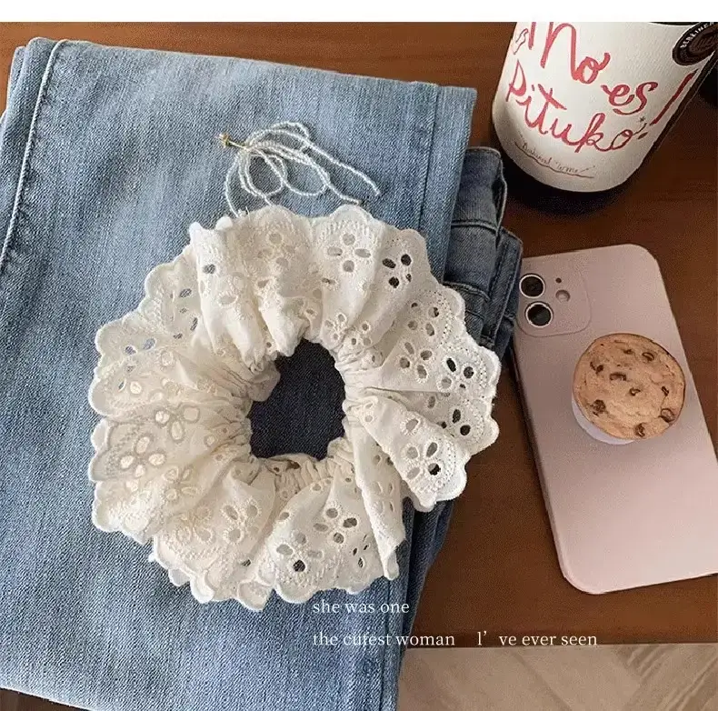 Grey Lace Hair Band for Women Large Size - Image 26