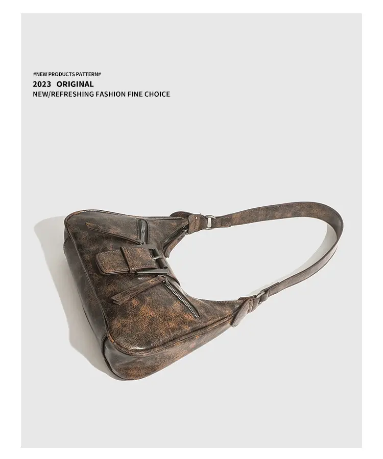 Vintage Women's Crossbody Bag with Metal Buckle — feature 12