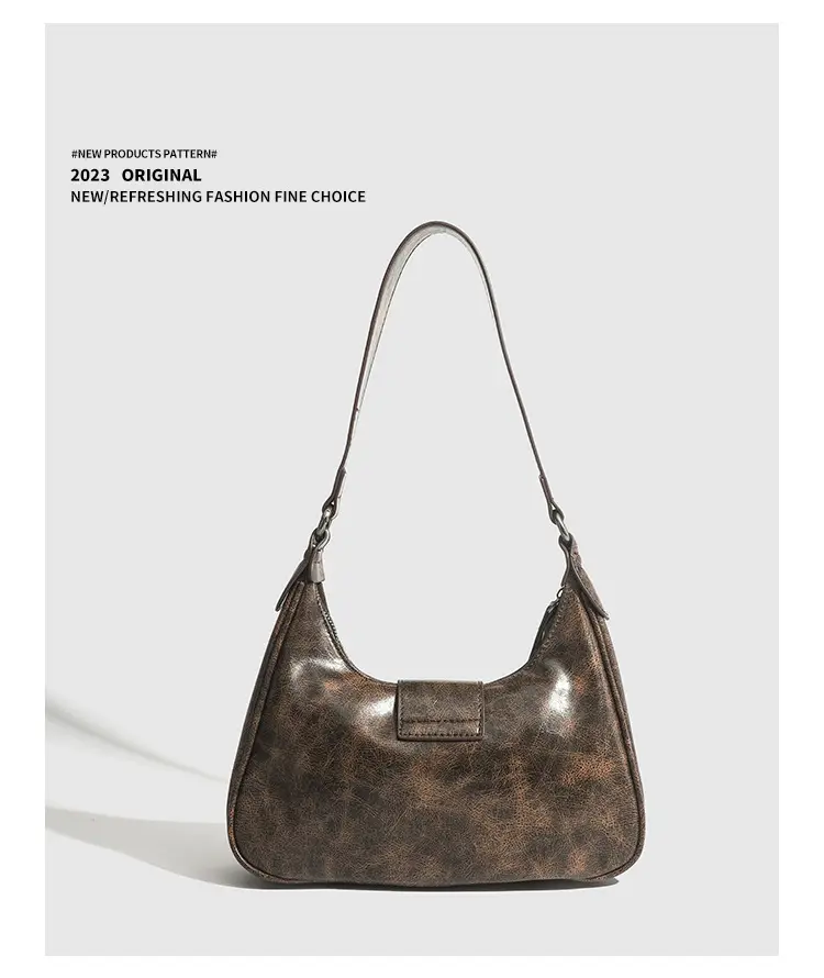 Vintage Women's Crossbody Bag with Metal Buckle — feature 18