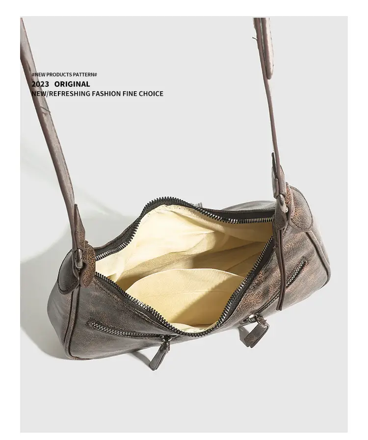Vintage Women's Crossbody Bag with Metal Buckle — feature 22