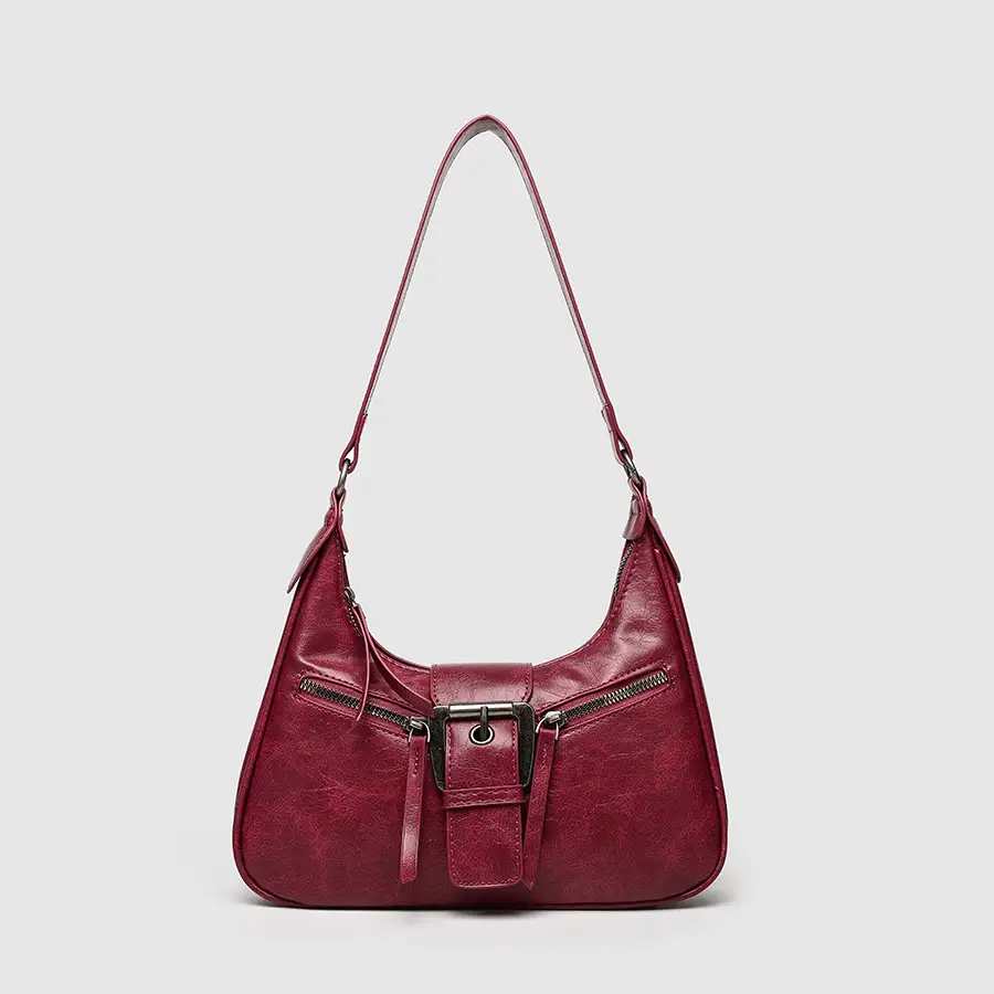 Vintage Women's Crossbody Bag with Metal Buckle — feature 24