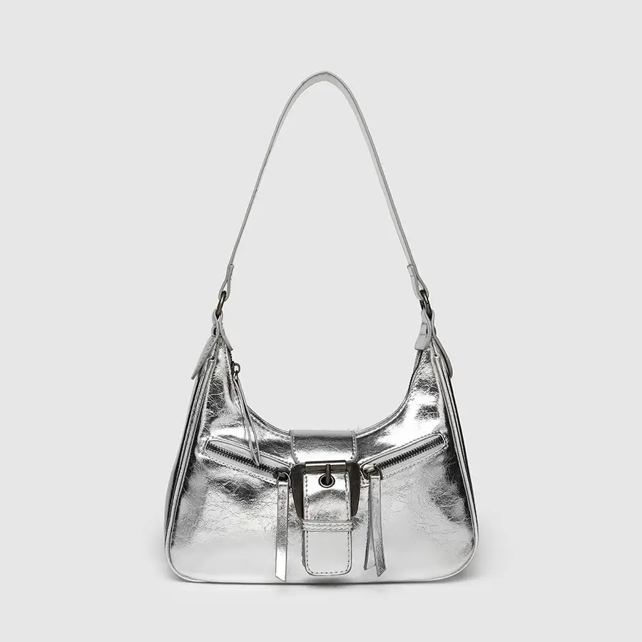Vintage Women's Crossbody Bag with Metal Buckle — feature 26