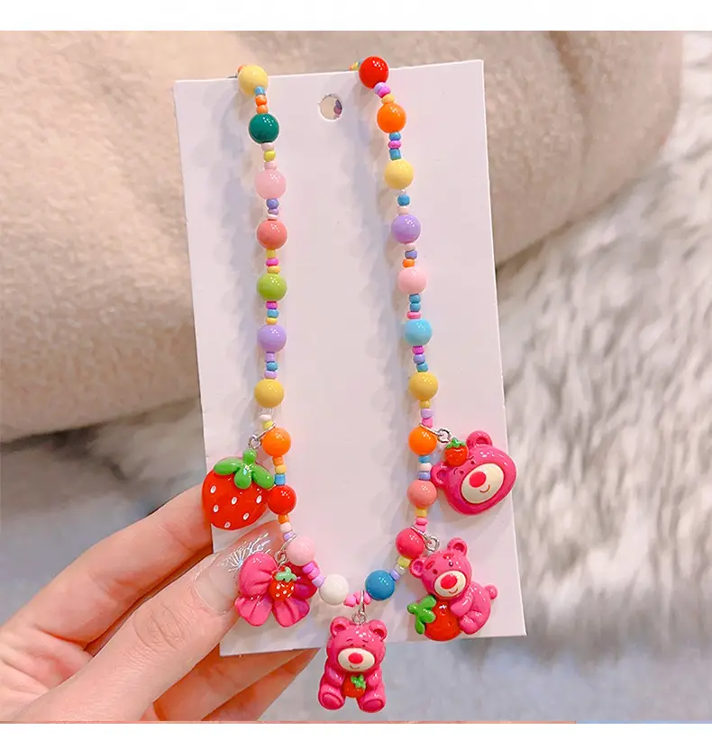 Colorful Mermaid Princess Beaded Necklace for Girls — feature 10