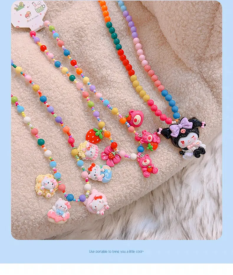 Colorful Mermaid Princess Beaded Necklace for Girls — feature 2