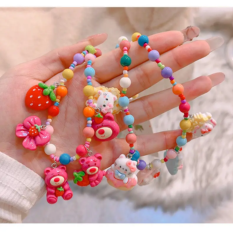 Colorful Mermaid Princess Beaded Necklace for Girls — feature 5