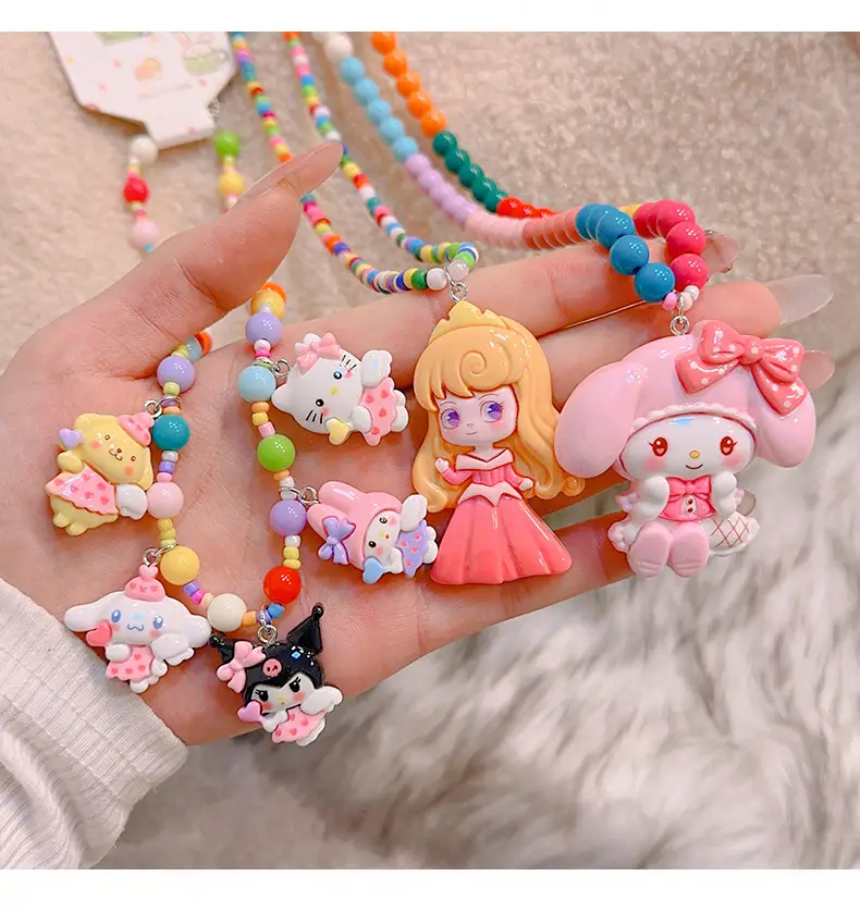 Colorful Mermaid Princess Beaded Necklace for Girls — feature 9