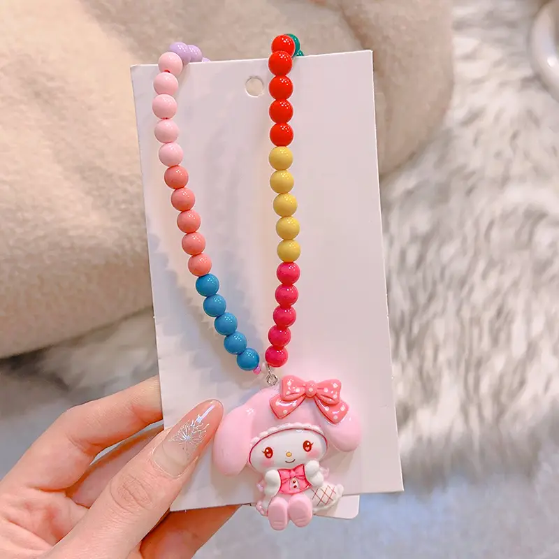 Colorful Mermaid Princess Beaded Necklace for Girls - Image 7
