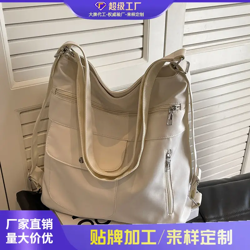 Women Canvas Shoulder Bag Large Capacity Commuter Bag - Image 4